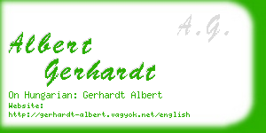 albert gerhardt business card